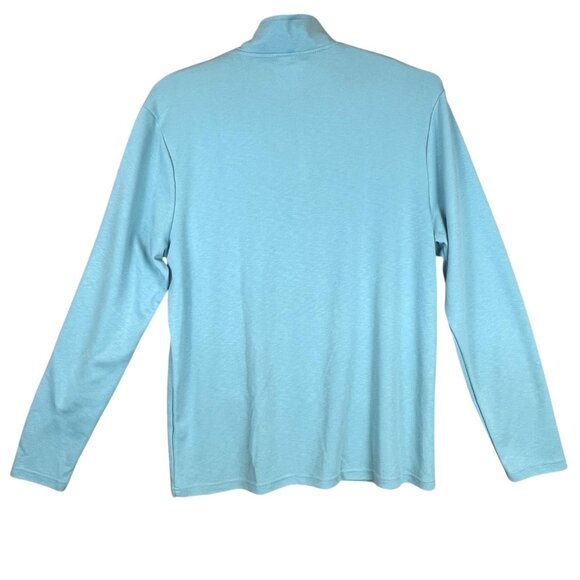 Visitor Premium Mens XL Pullover Blue 1/4 Zip Mock Neck Golf Preppy Outdoor - Picture 3 of 10